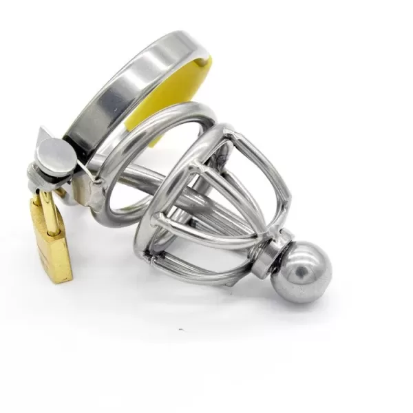 Stainless Steel Male Chastity Device with Catheter Cock Ring Bird - SMCock